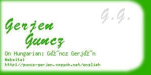 gerjen guncz business card
